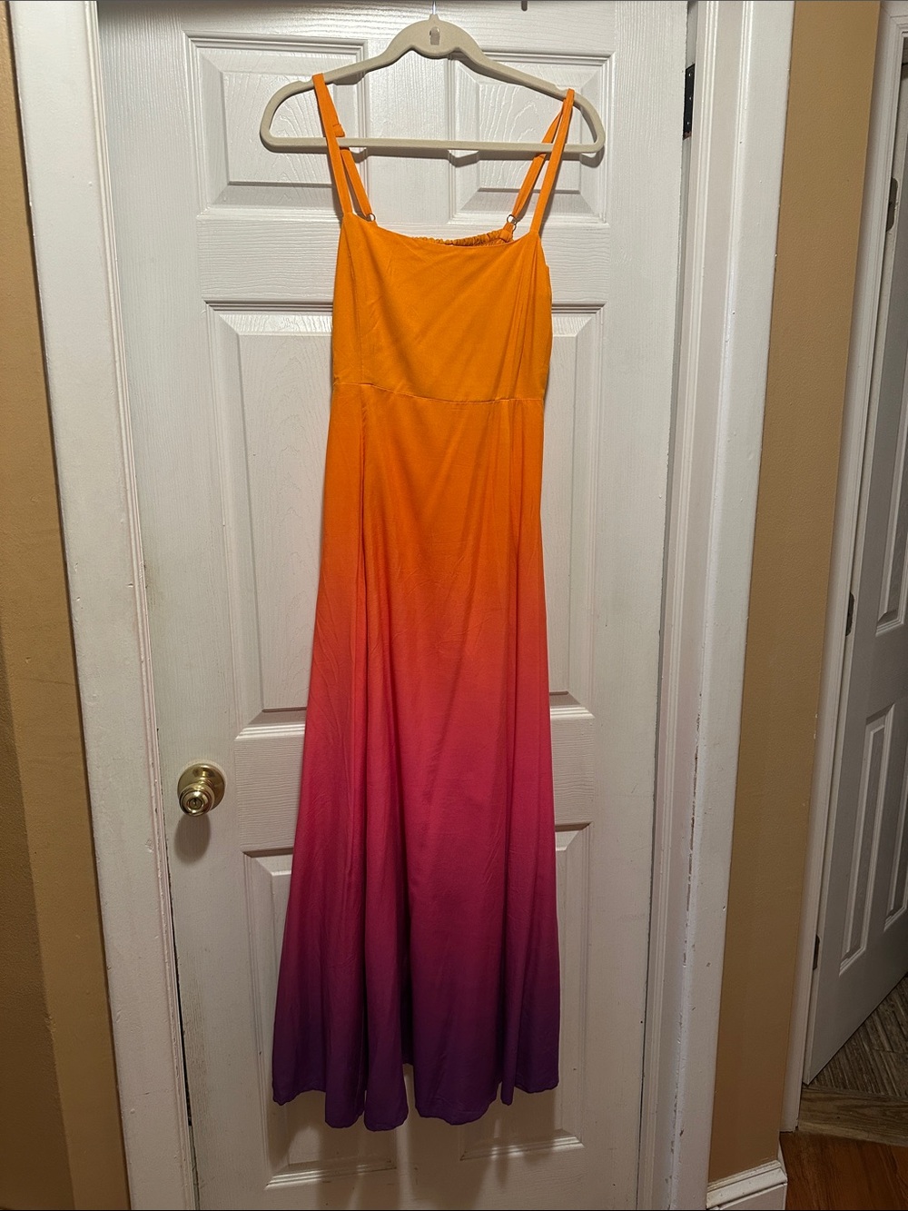 Beach Riot Orange to Purple Ombre Spaghetti Strap Maxi Dress